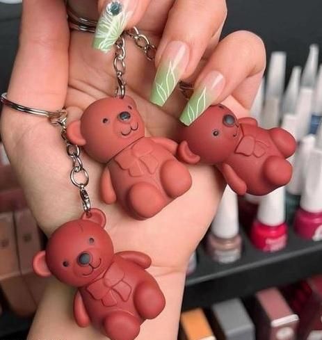 2 in 1 Keychain Bear Matte Lipstick (Pack of 2, Assorted)